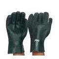Green PVC Gloves Short 27cm Double Dipped - Unisize